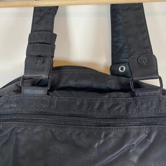 EPOL CREATIONS Women's Black Nylon Handbag Duffel Bag Medium - Picture 7 of 10